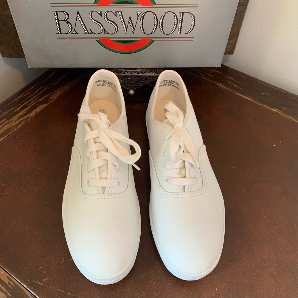 NEW Vintage 1993 Basswood Leather Oxford Sneakers - Picture 3 of 12